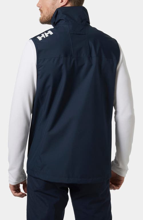 Shop Helly Hansen Crew 2.0 Waterproof Sailing Vest In Navy