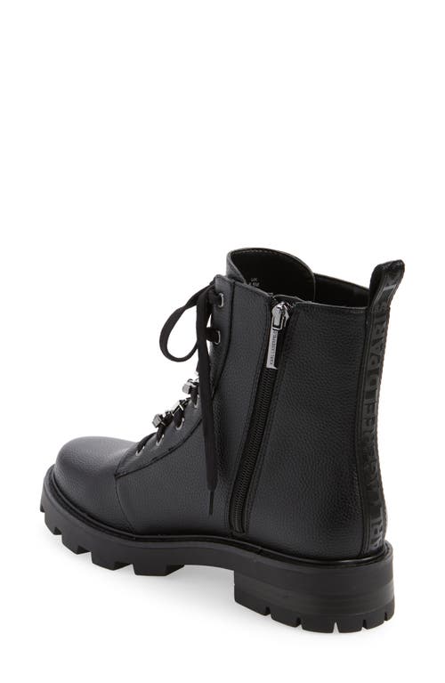 Karl Lagerfeld Paris Mela Combat Boot In Black