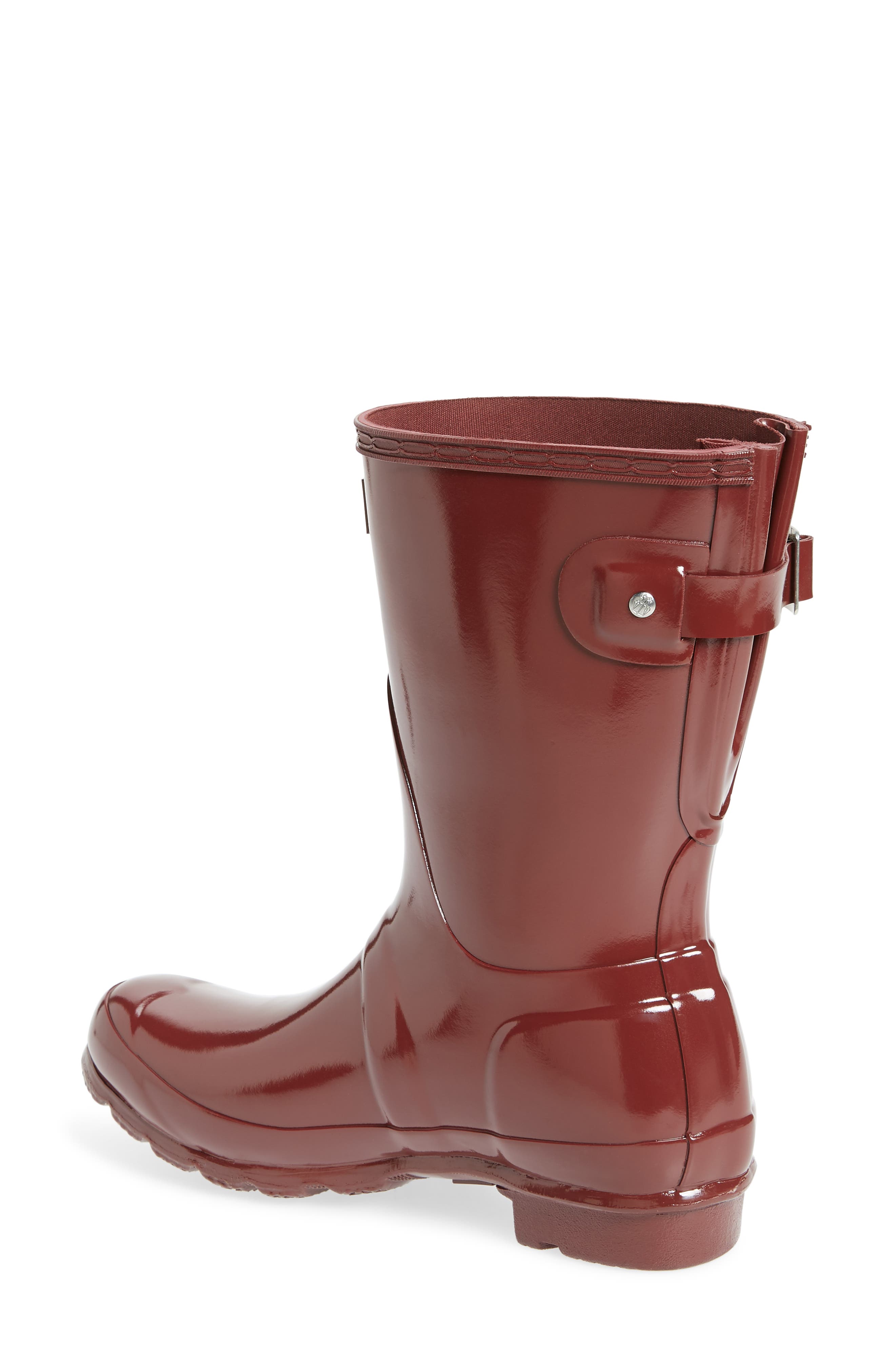 original short adjustable back gloss waterproof rain boot