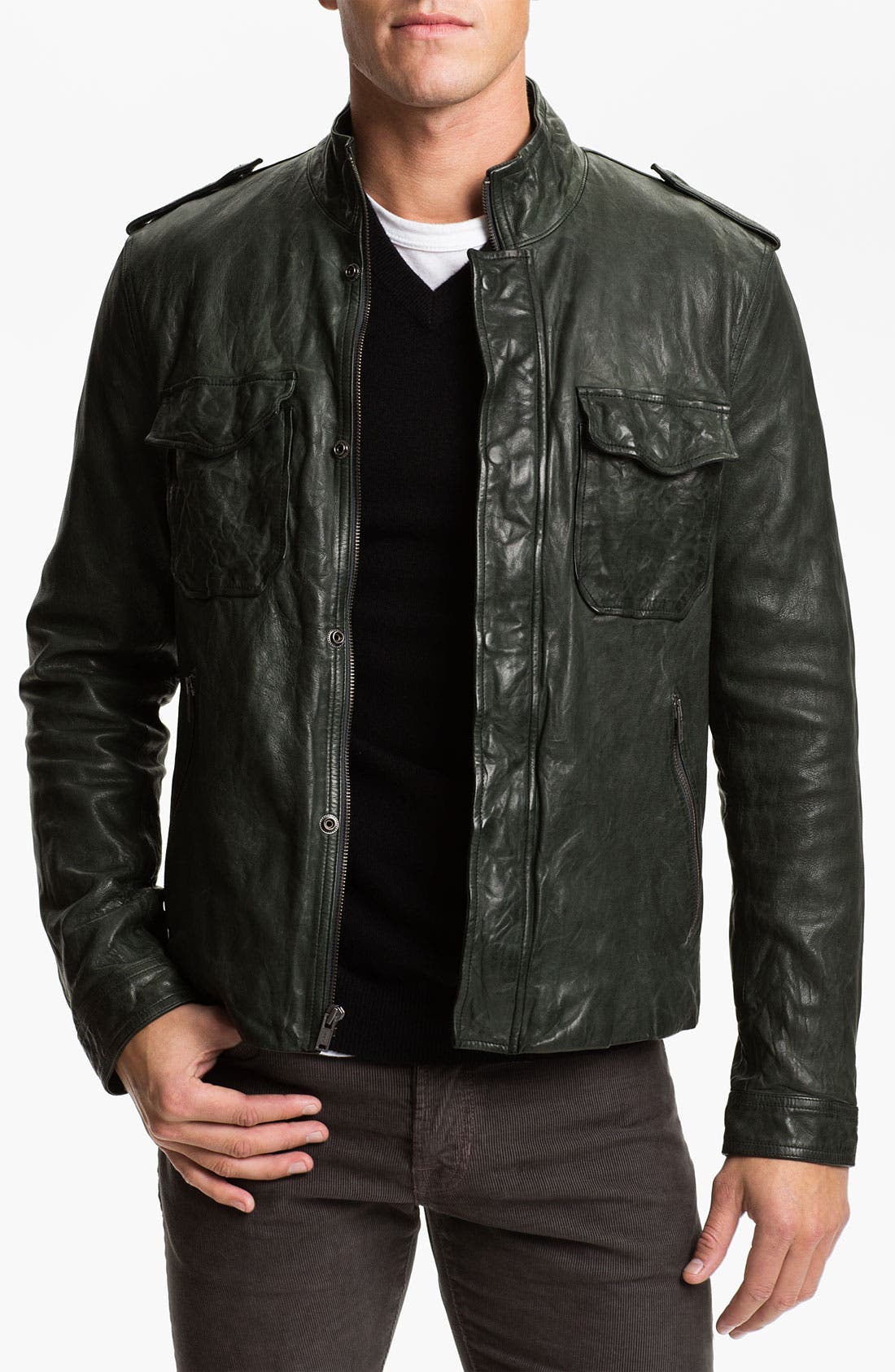 Vince Washed Leather Moto Jacket Nordstrom