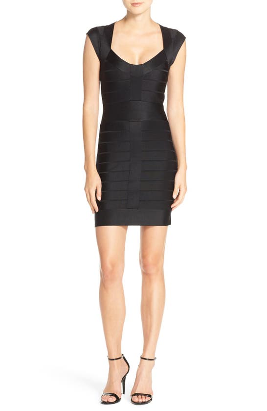 FRENCH CONNECTION 'MIAMI SPOTLIGHT' CAP SLEEVE BANDAGE DRESS