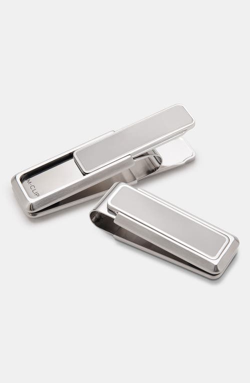M-Clip Polished Border Money Clip in Silver at Nordstrom