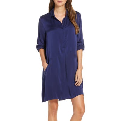Papinelle Silk Nightshirt, Blue