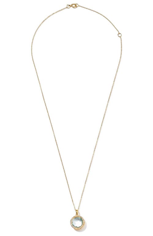 Ippolita Rock Candy In Yellow Gold/blue Topaz