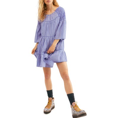 Free People Lola Embroidered Minidress, Blue