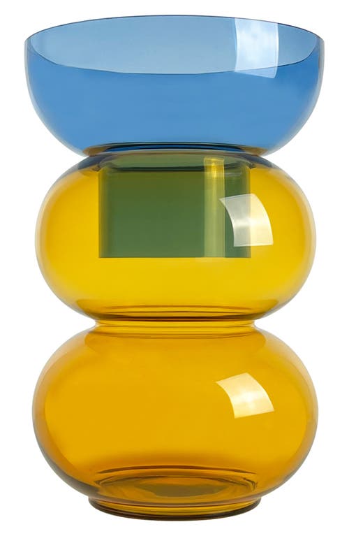 Cloudnola Bubble Reversible Vase In Yellow/blue