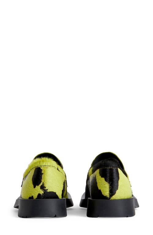 Camperlab Mil 1978 Genuine Calf Hair Loafer In Black/yellow Calf Hair