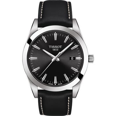 Tissot T-Classic Gentleman Leather Strap Watch, 40Mm