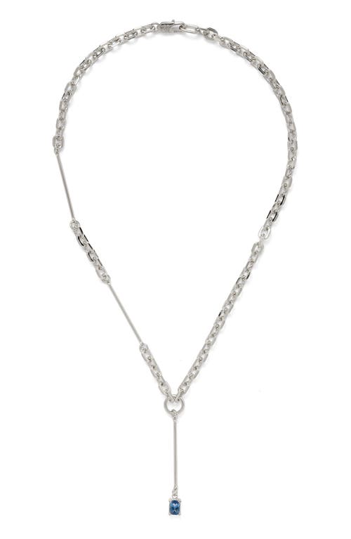Lady Grey Osian Y-Necklace in Silver/Blue Zircon at Nordstrom