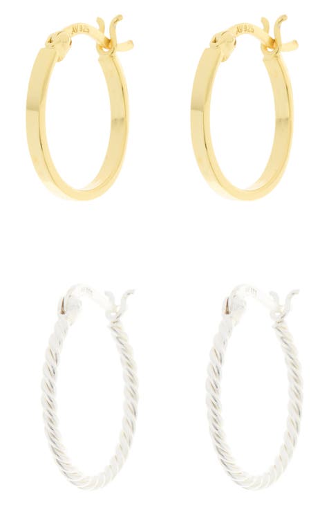 2-Piece Hoop Earrings Set