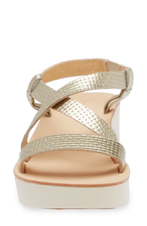 Shop Olukai Onohi Strappy Platform Sandal In Bubbly/white Sand