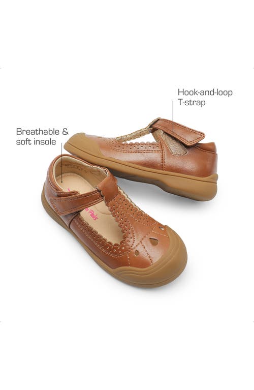 Shop Dream Pairs Kids' T-strap Flat In Brown