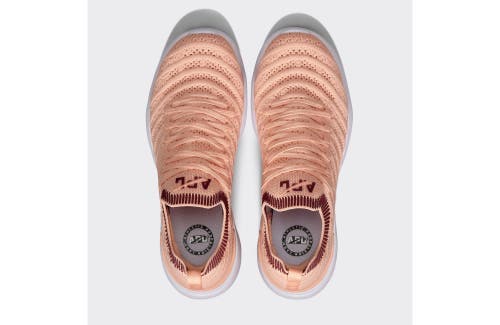 Shop Apl Athletic Propulsion Labs Techloom Wave Sneakers In Blush/burgundy/ribbed