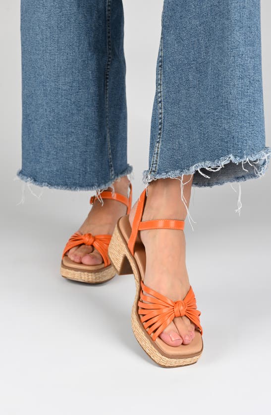 Journee Collection Hally Espadrille Platform Sandal In Off White