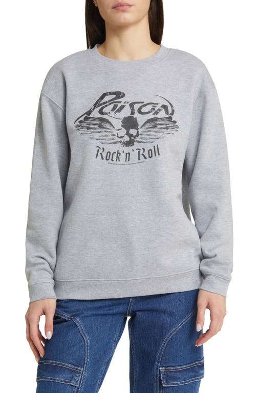 Poison Fleece Graphic Sweatshirt in Heather Grey