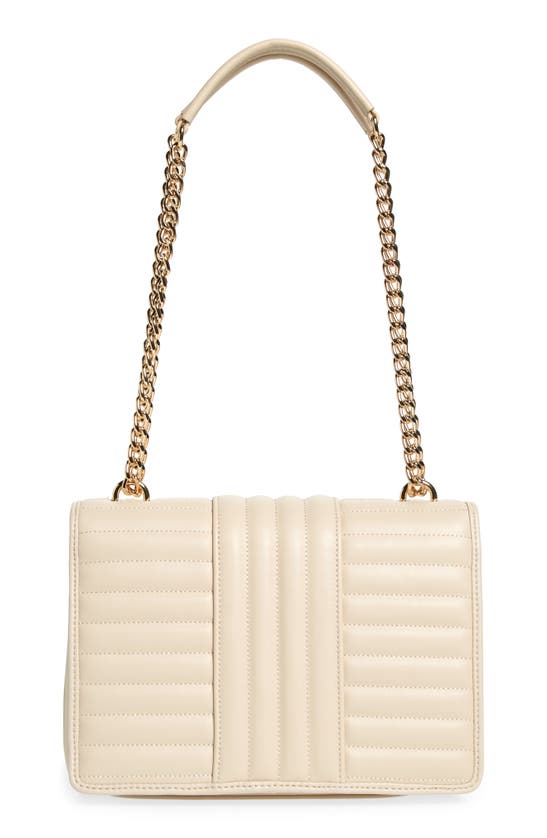 Shop Love Moschino Borsa Quilted Shoulder Bag In Ivory
