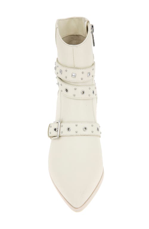 Kenneth Cole Cheyenne Stud Bootie In Whitecap Leather