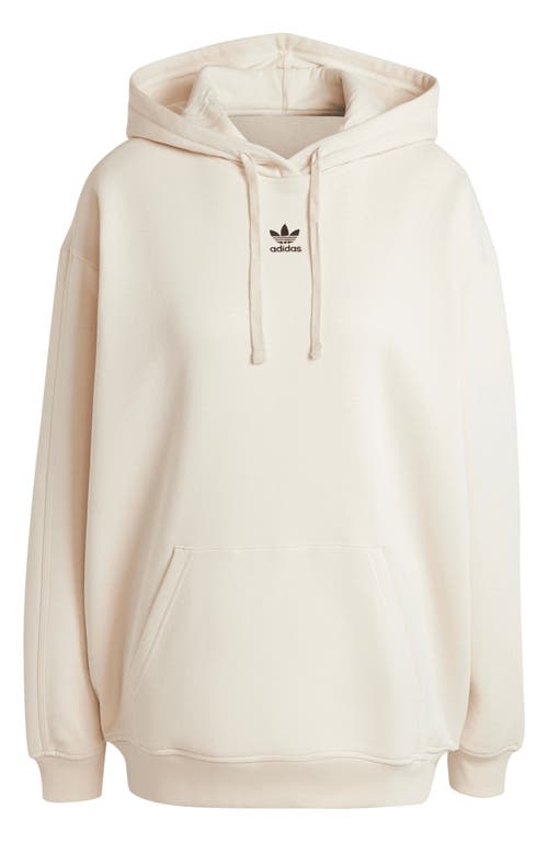 Shop Adidas Originals Adidas Trefoil Essentials Oversized Lifestyle Hoodie In Wonder White