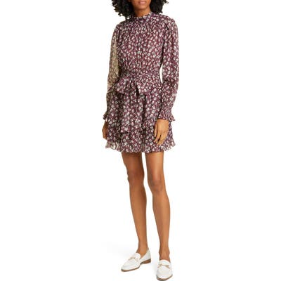 La Vie Rebecca Taylor Cherise Long Sleeve Minidress