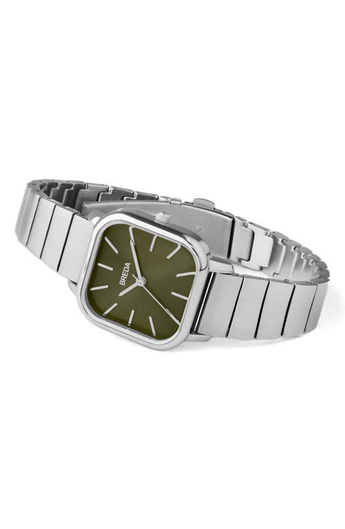 Shop Breda Esther Bracelet Watch, 26mm In Silver/silver/moss