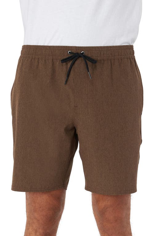 O'Neill Reserve Elastic Waist Shorts in Brown Heather at Nordstrom, Size Small