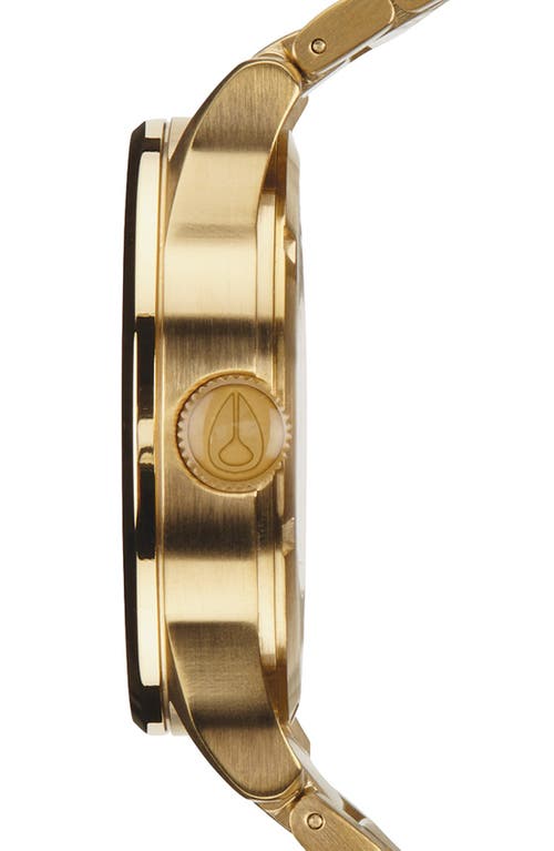 Shop Nixon Sentry Bracelet Watch, 42mm In Gold/black