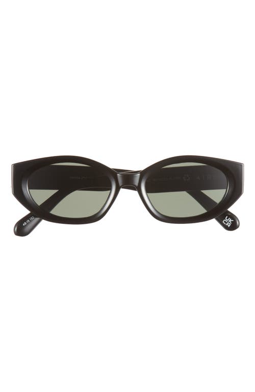 Mensa 48mm Oval Sunglasses in Black /Green Mono
