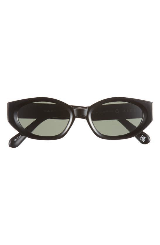Aire Mensa 48mm Oval Sunglasses In Black / Green Mono