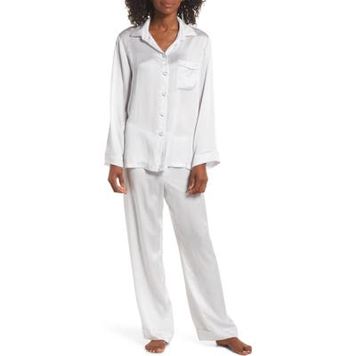 Papinelle Silk Pajamas, Grey