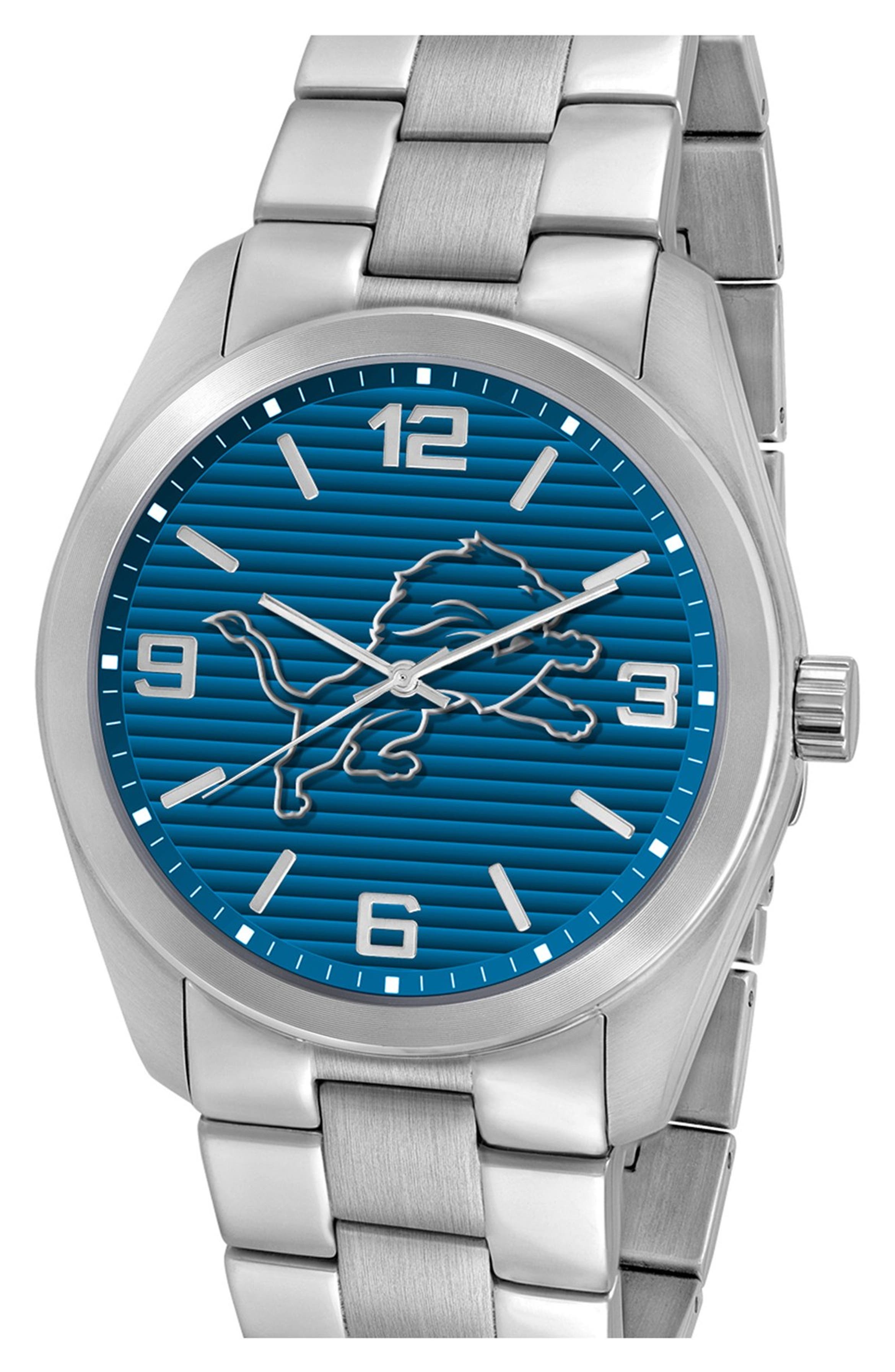 Game Time Watches 'NFL Elite Buffalo Bills' Bracelet Watch, 44mm