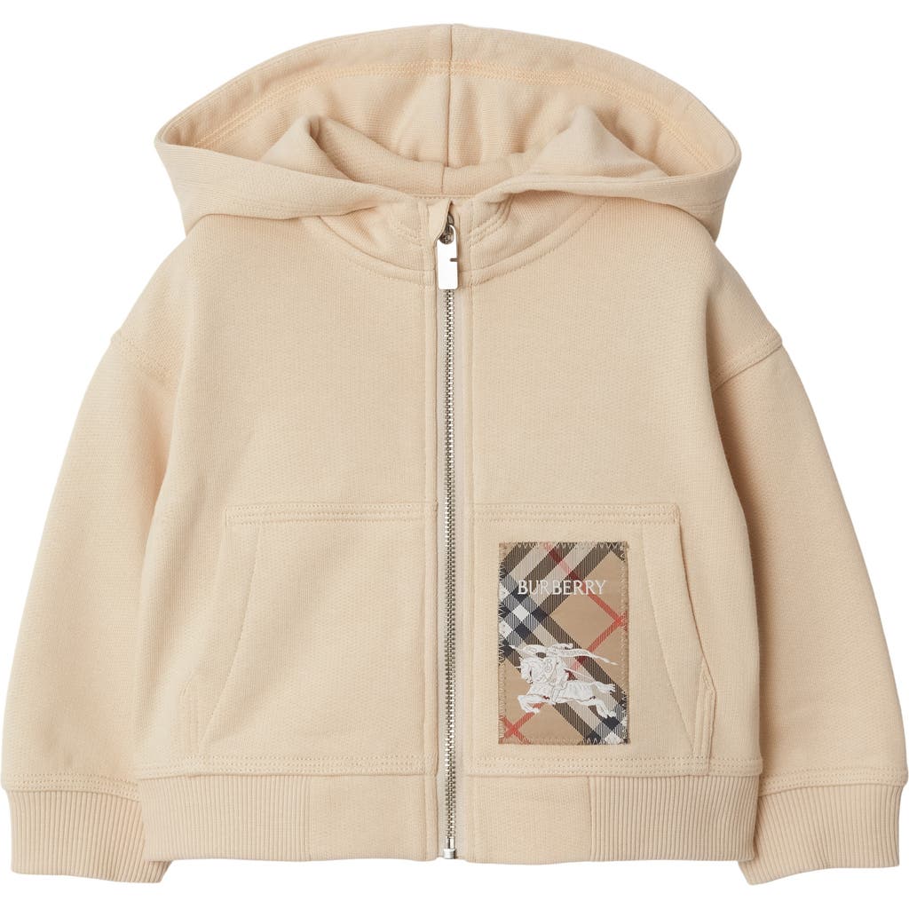 Burberry Check Label Hoodie In Calico