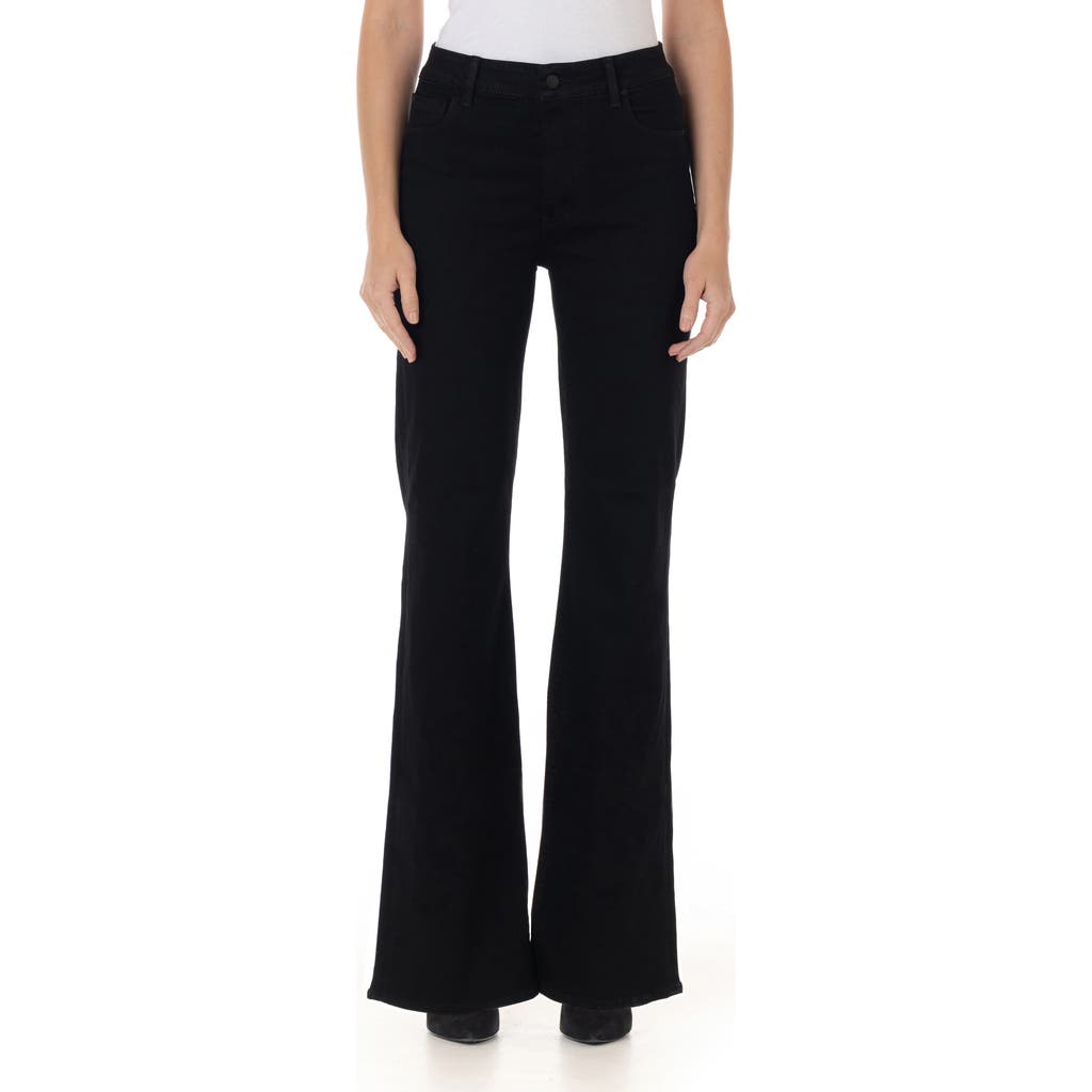 Fidelity Denim Katie High Rise Classic Flare Jeans In Jett