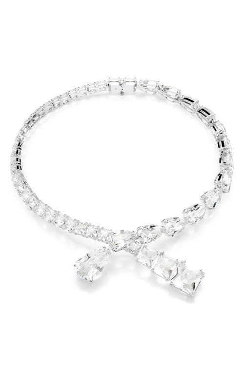 Shop Swarovski Matrix Collar Necklace In Silver/white