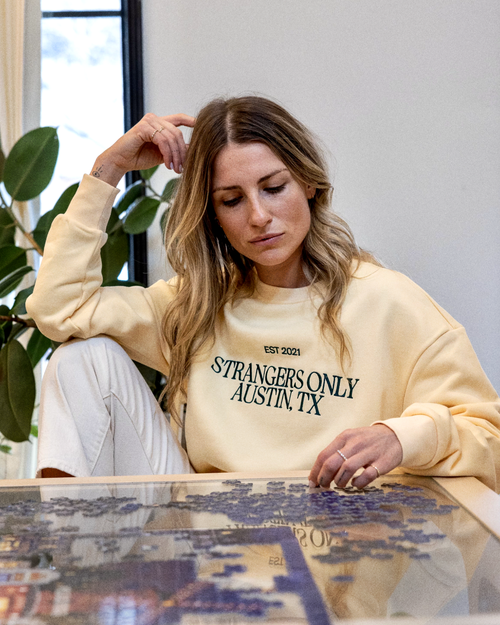 Shop Strangers Only Maya Crewneck In Butter