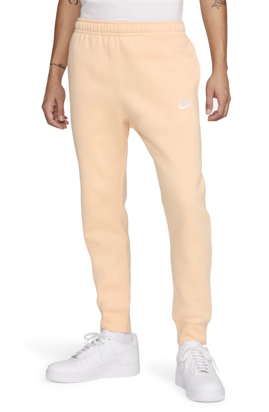 Nike Sportswear Club Pocket Fleece Joggers In Ice Peach/ White