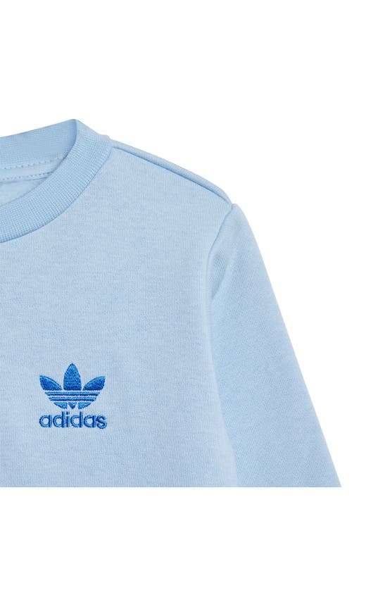 Shop Adidas Originals Adidas Adicolor Crewneck Sweatshirt & Joggers Set In Clear Sky