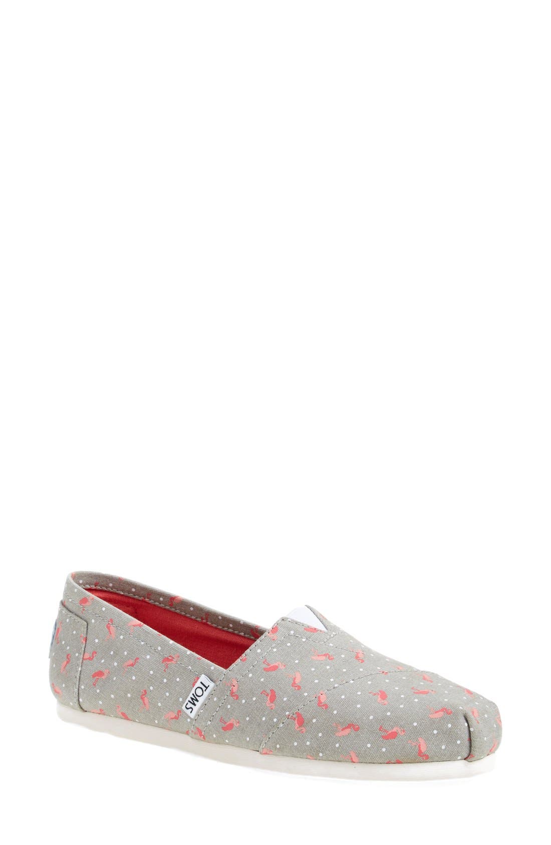 toms flamingo print shoes