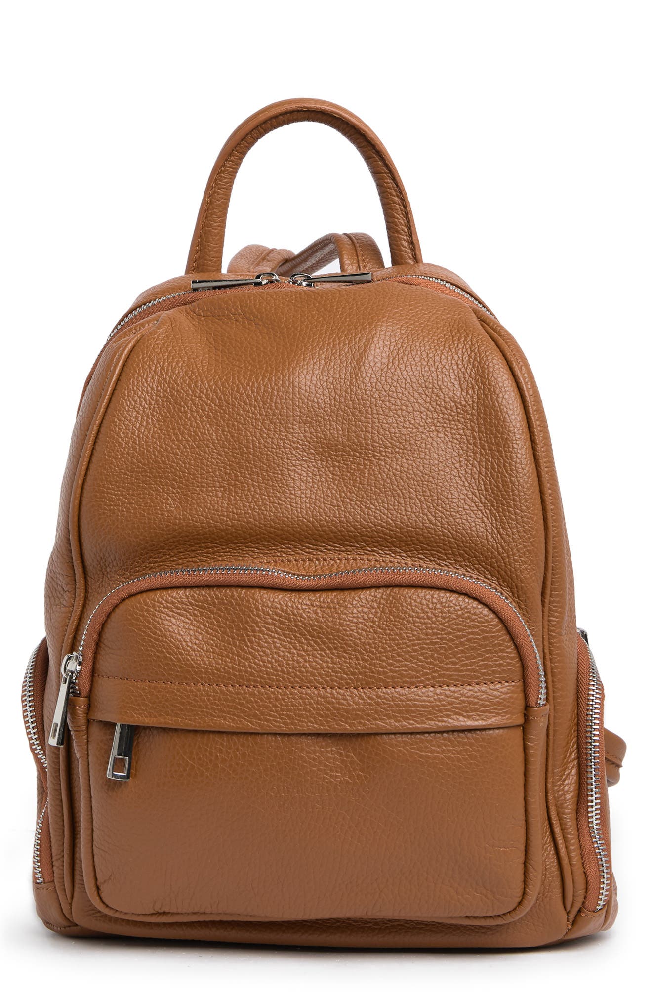 Maison Heritage Leather Backpack In Camel