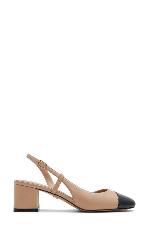 Aldo Womens Block Heel Man Made Ankle Strap In Beige