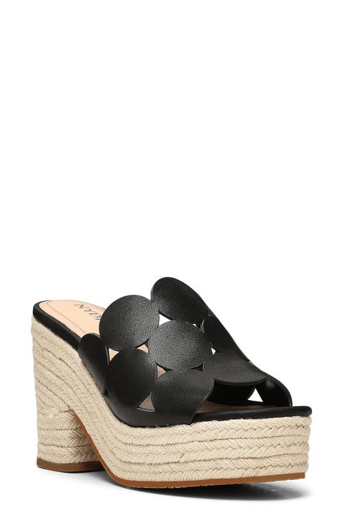 NYDJ Helene Espadrille Platform Slide Sandal in Black