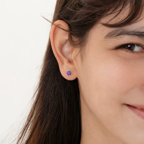 Shop In Season Jewelry Classic Cubic Zirconia Birthstone Solitaire Earrings In February