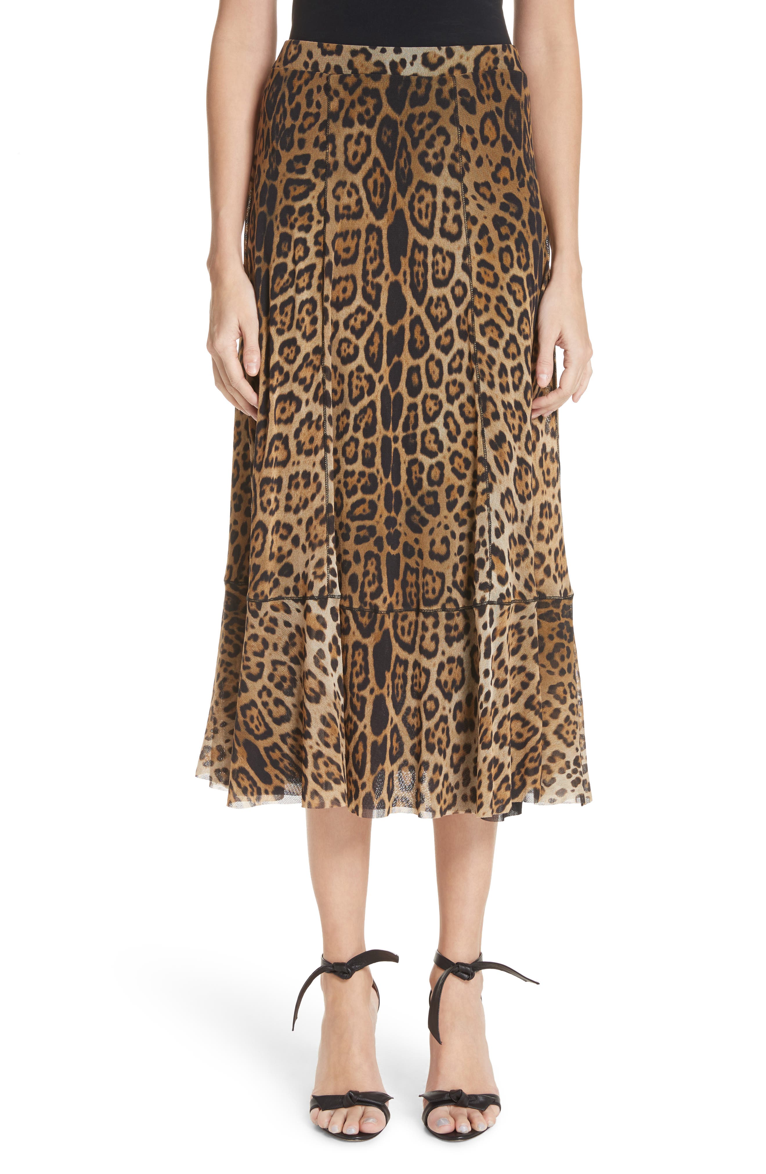 jf2021,leopard print midi skirt 9mm 