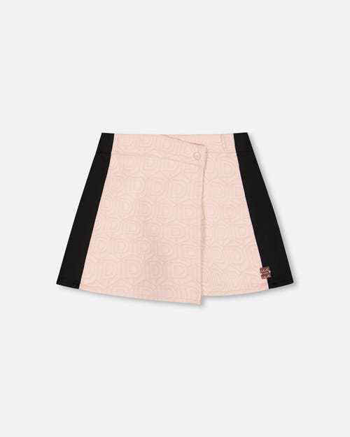 Shop Deux Par Deux Girl's Skort With Contrast Front Light Pink In Rose Smoke