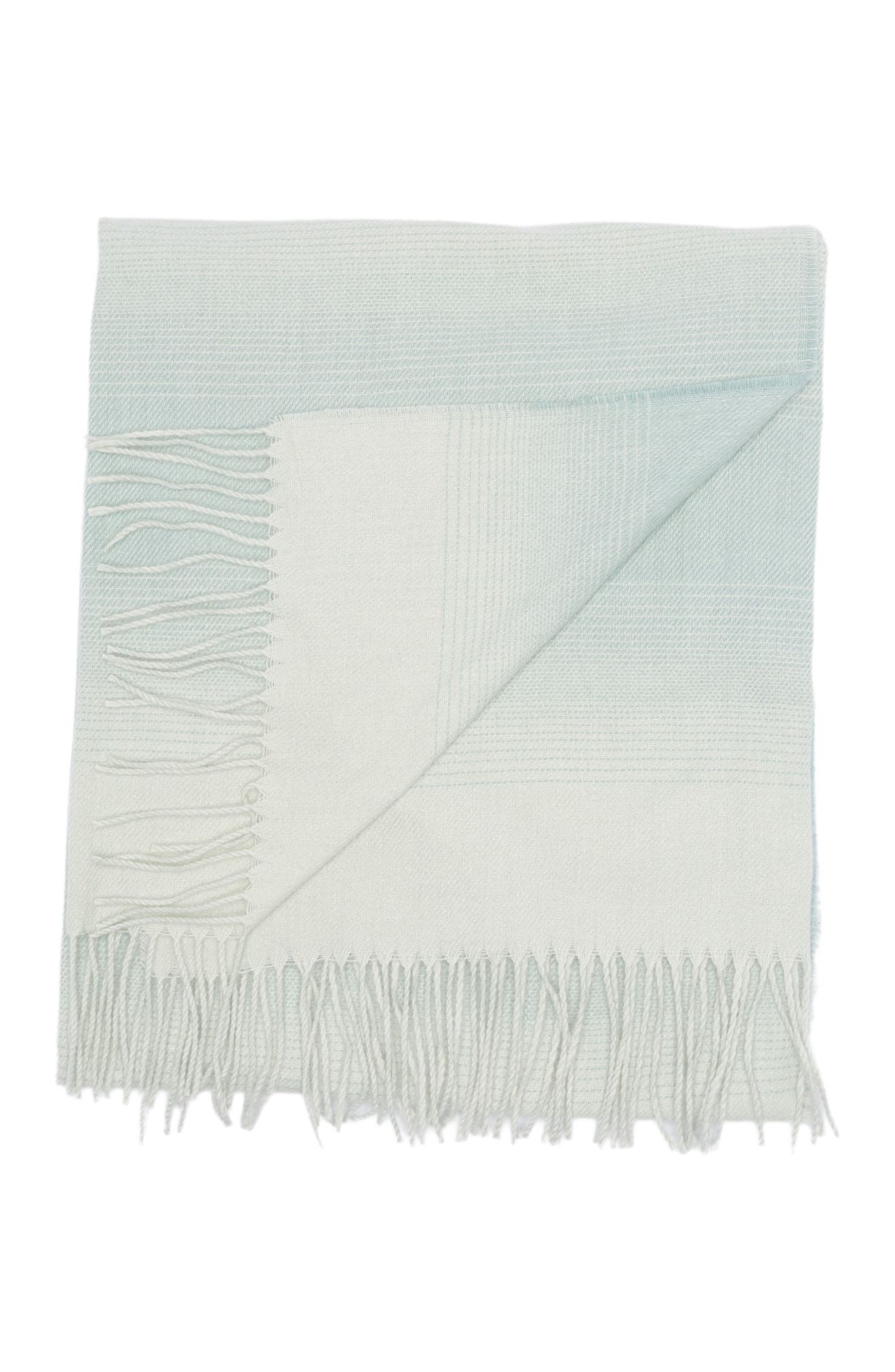 Nordstrom Ombré Stripe Throw Blanket In Blue Pastel Multi
