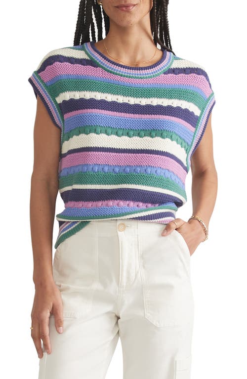 Stripe Short Sleeve Sweater in Cool Stripe