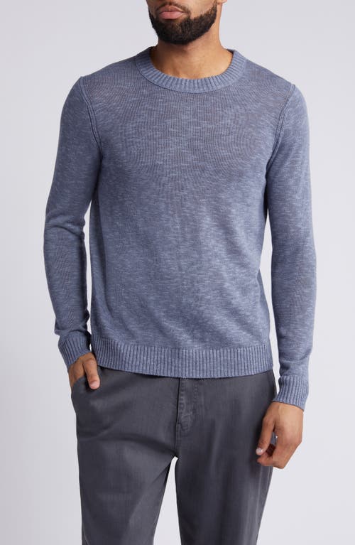 Linen & Cotton Crewneck Sweater in Grey Folkstone