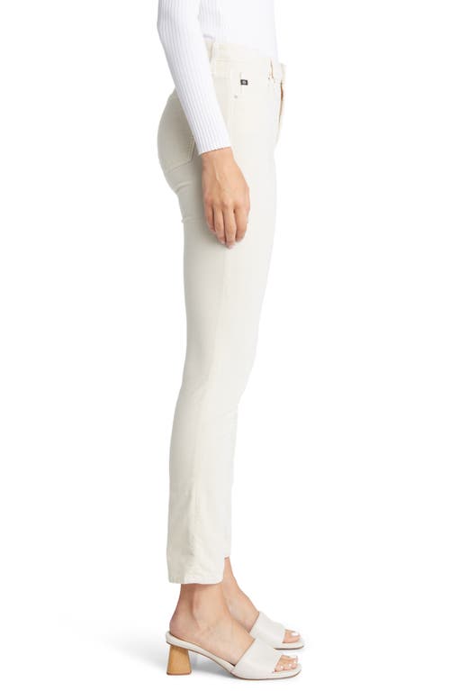 Ag Mari High Waist Slim Ankle Straight Leg Jeans In White Cream