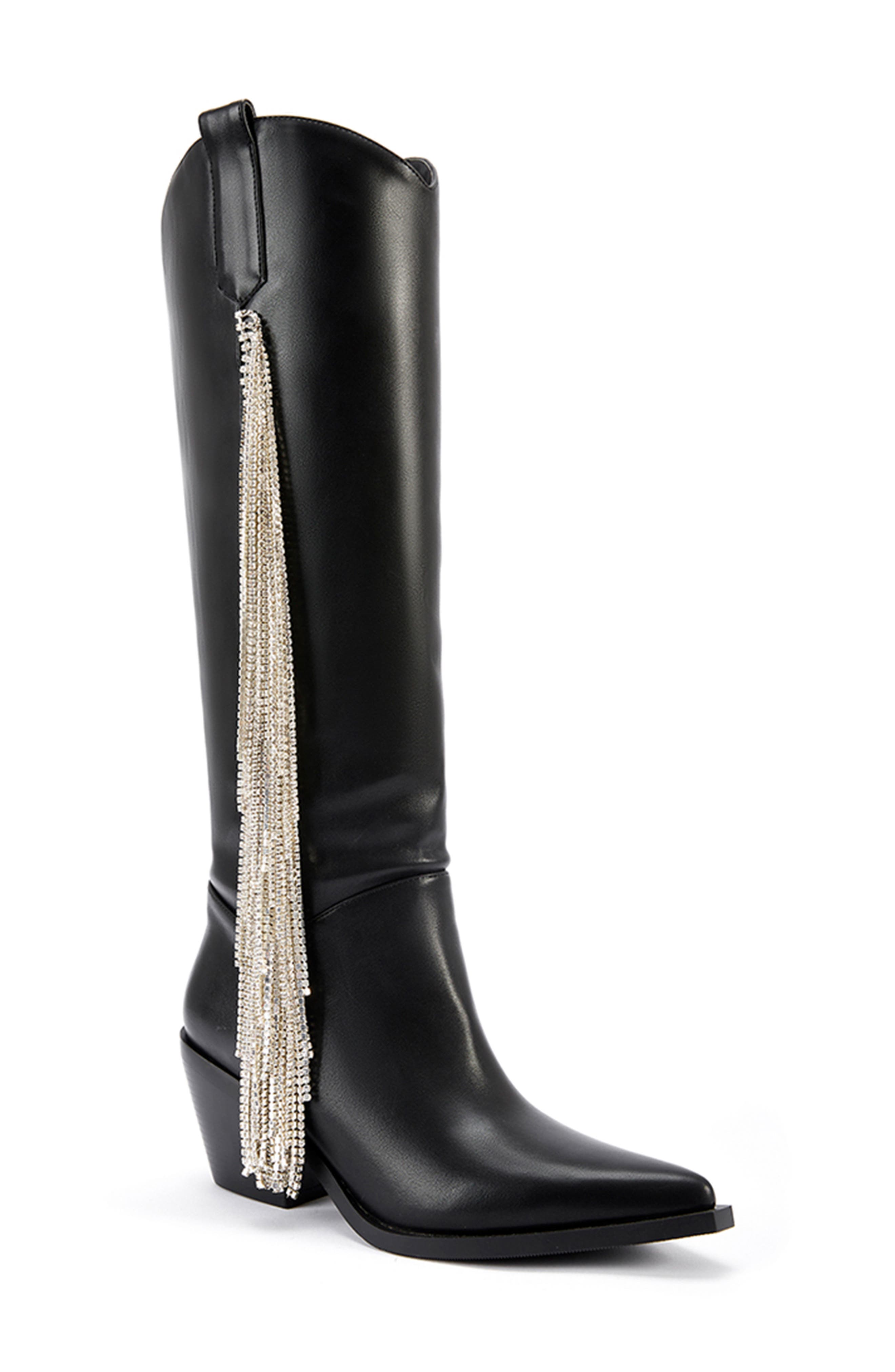Florens bow-embellished knee-high boots - Black