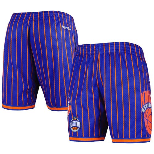Men's Mitchell & Ness Blue New York Knicks City Collection Heritage Mesh Shorts