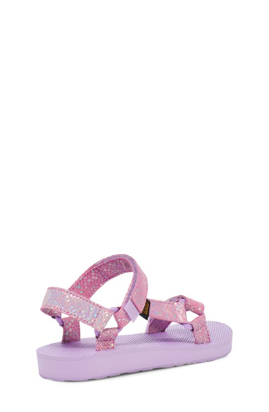 Shop Teva Kids' Original Universal Sparkle Sandal In Pastel Lilac